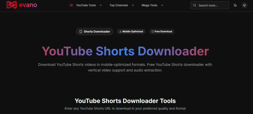 Evano youtube video download short