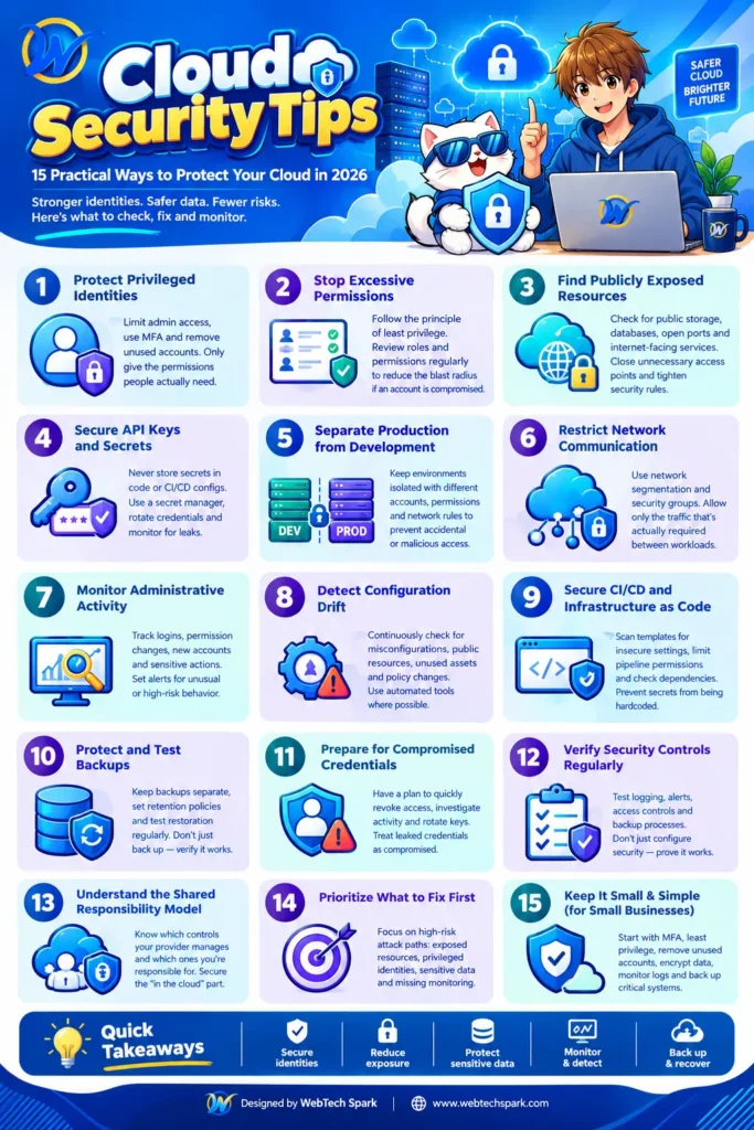 cloud security tips infographic